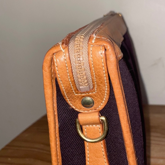 RARE Dark Brown Canvas Vintage Authentic Green Label Dooney & Bourke Bag - Picture 6 of 12